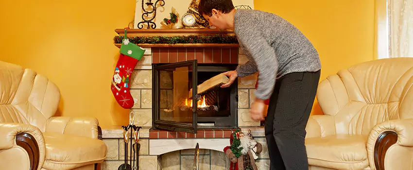Rusted Metal Fireplace Restoration in Belton, Texas